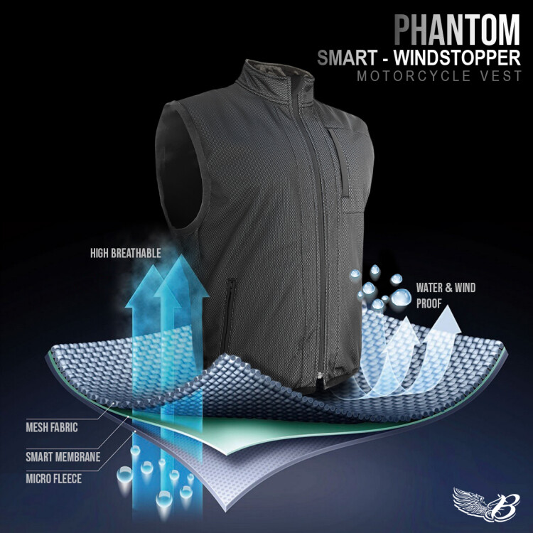 Phantom Smart Windstopper Yelek Unisex - Thumbnail