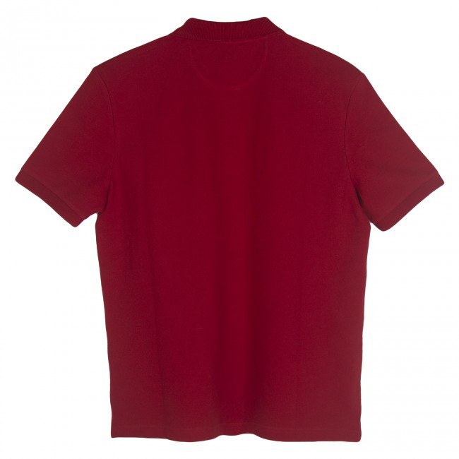 Pique Polo Burgundy T-Shirt - Thumbnail
