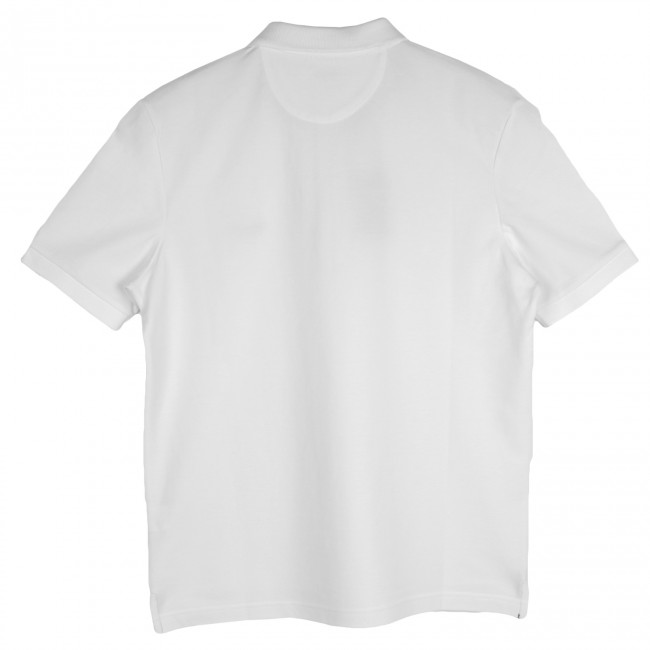Pique Polo Yaka Beyaz T-Shirt - Thumbnail