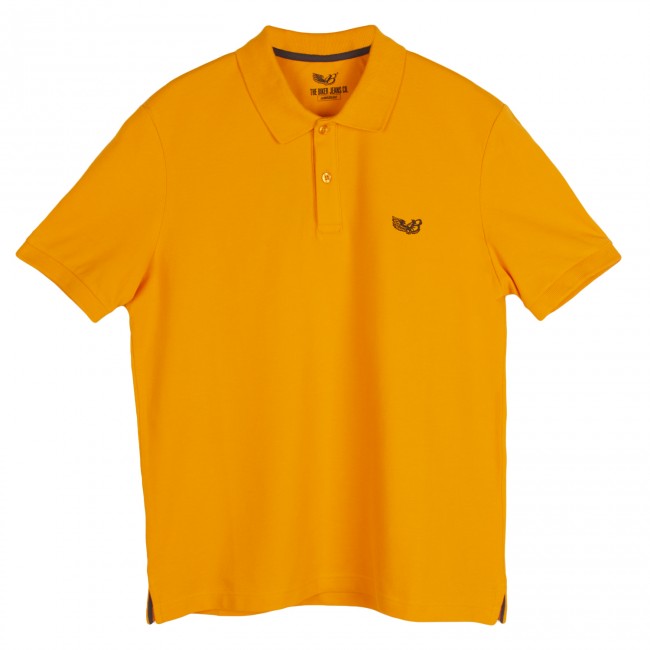 Pique Polo Yaka Hardal T-Shirt - Thumbnail