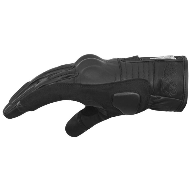 Retro Black Armoured Motorcycle Leather Gloves