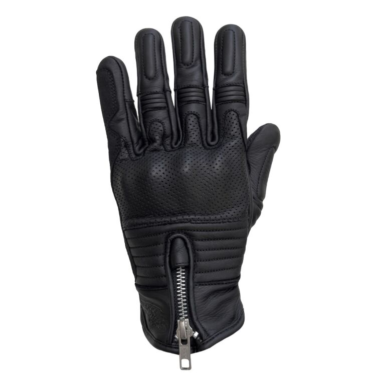 Retro Black Korumalı Motosiklet Deri Eldiveni - 1