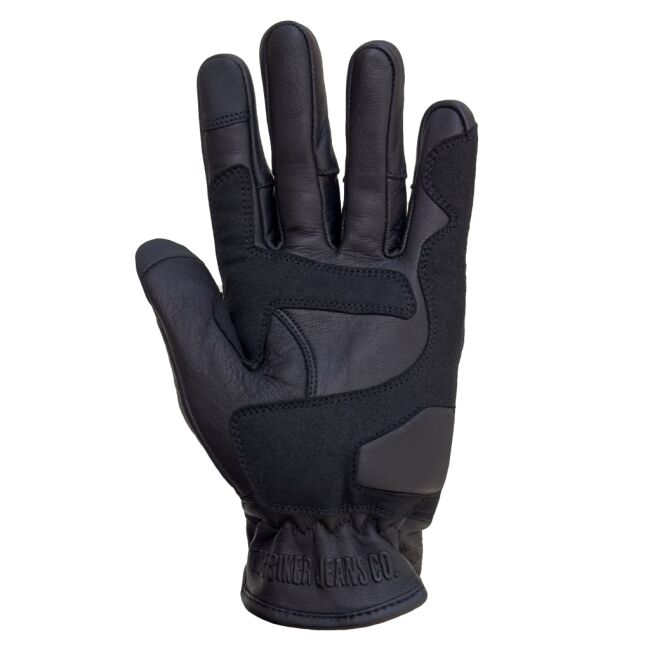 Retro Black Korumalı Motosiklet Deri Eldiveni - 3