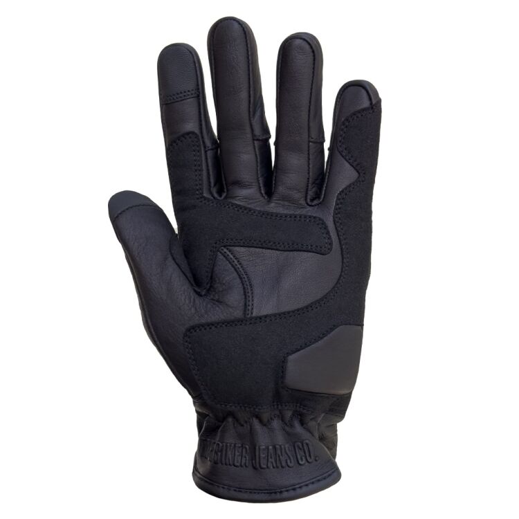 Retro Black Korumalı Motosiklet Deri Eldiveni - 3
