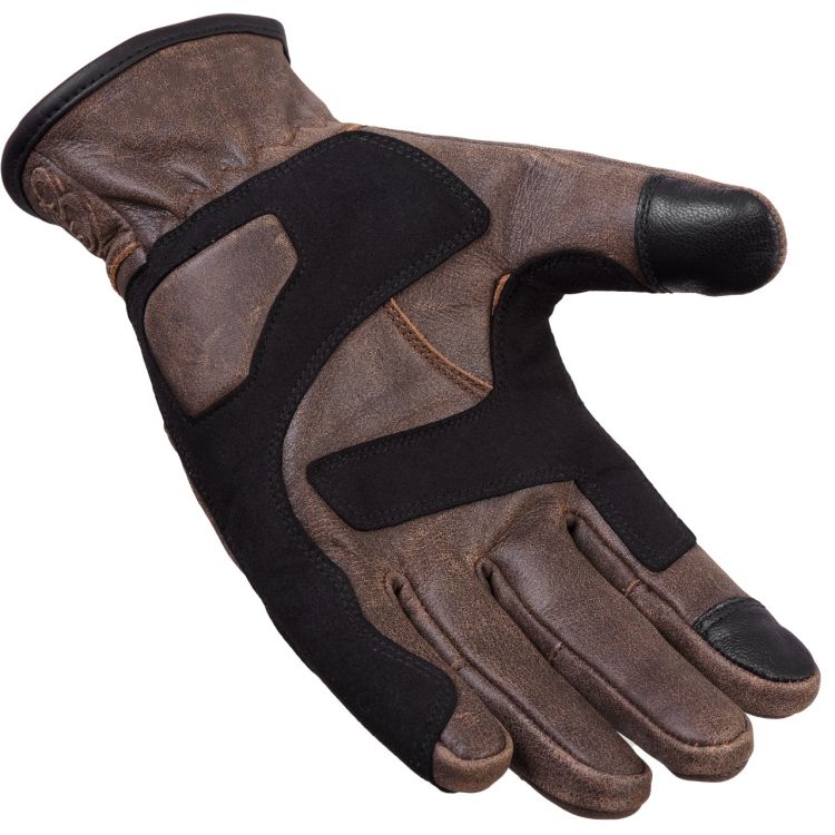 Retro Brown Armoured Motorcycle Leather Gloves - 6