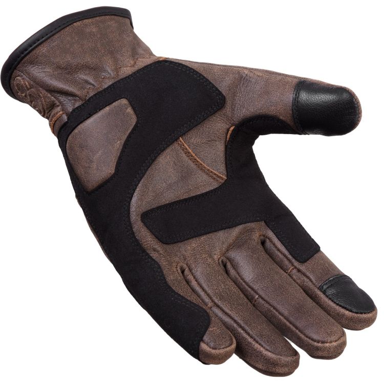 Retro Brown Armoured Motorcycle Leather Gloves