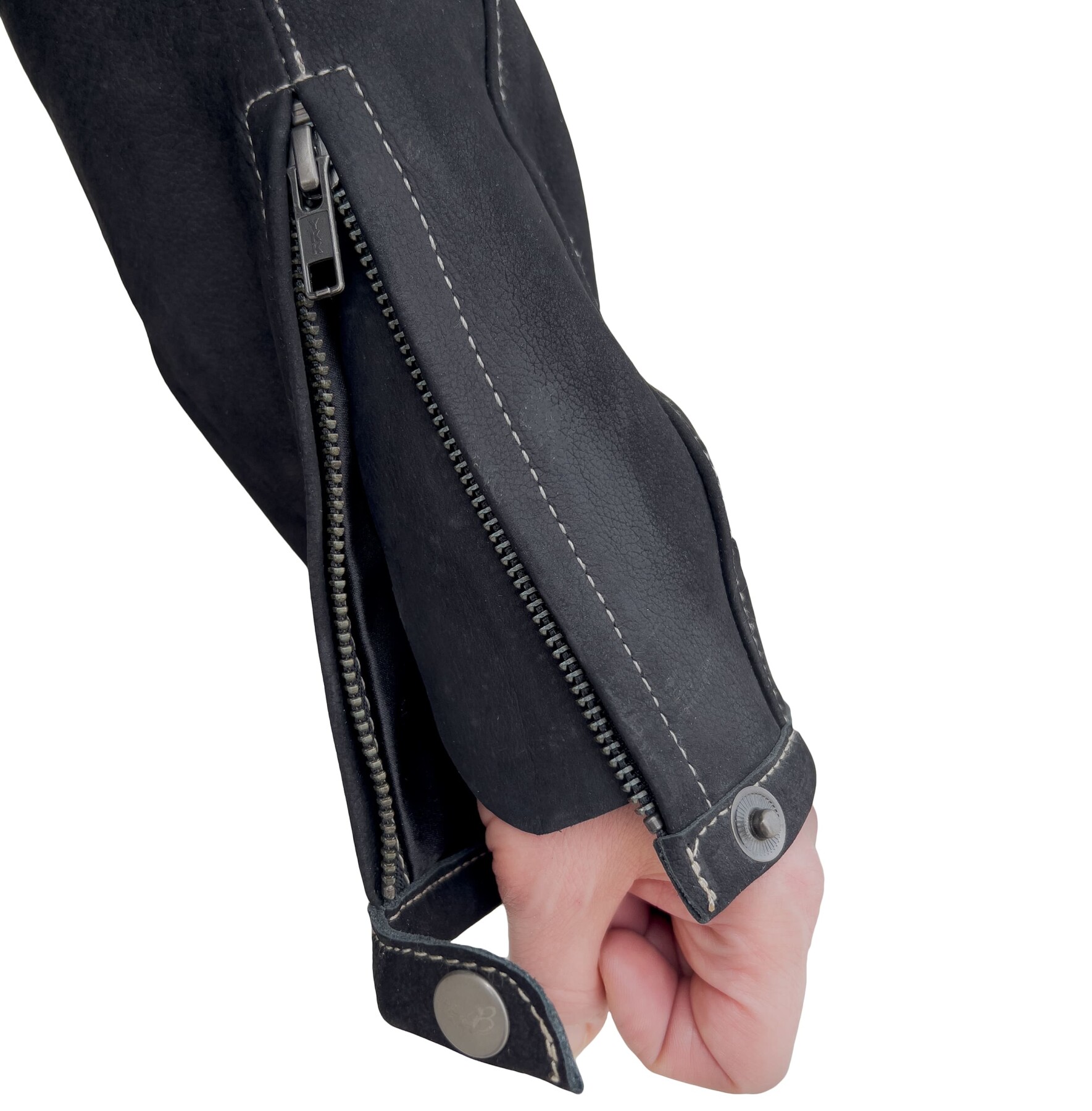 Retro Wax Black Armoured Motorcycle Leather Jacket - 8