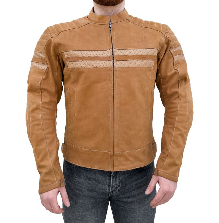 Retro Wax Modena Yellow Armoured Motorcycle Leather Jacket