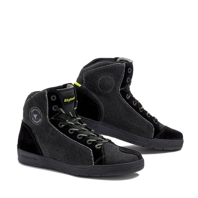Shadow Black Nero Armoured Motorcycle Shoes - Thumbnail