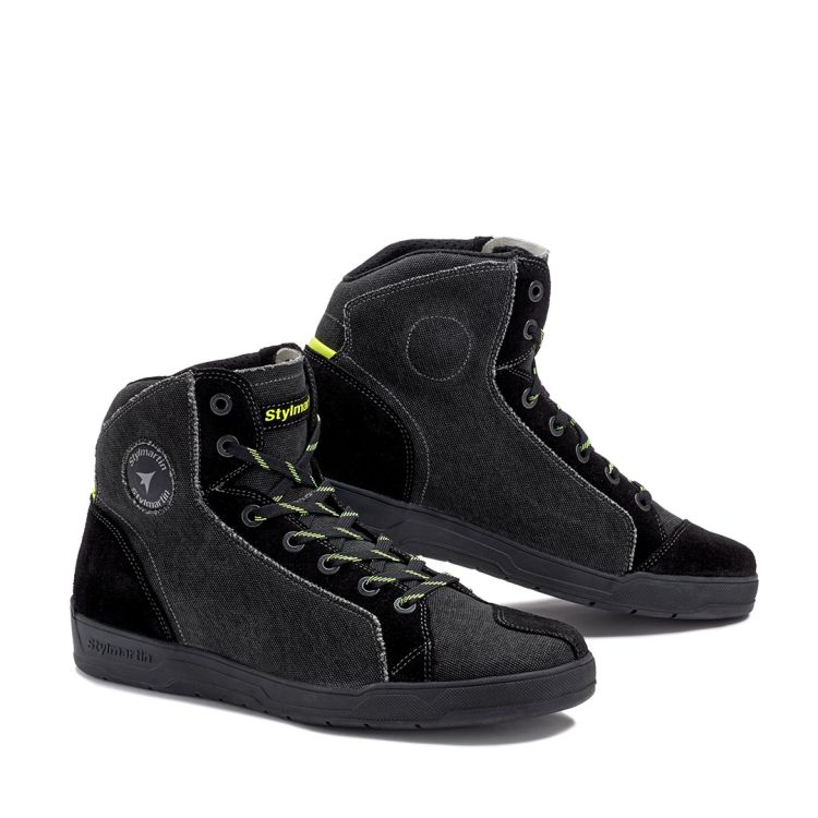 Shadow Black Nero Armoured Motorcycle Shoes