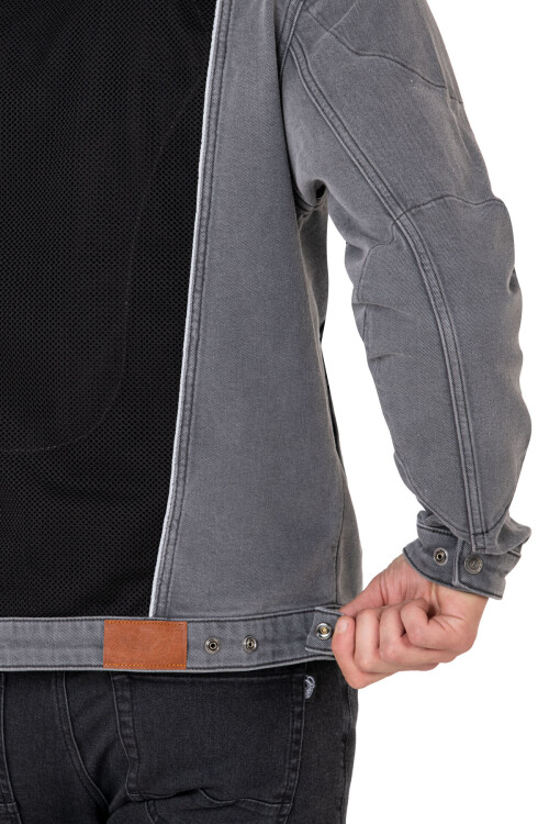 Silver Ice Armoured Mesh Motorcycle Jean Jacket Man - 9