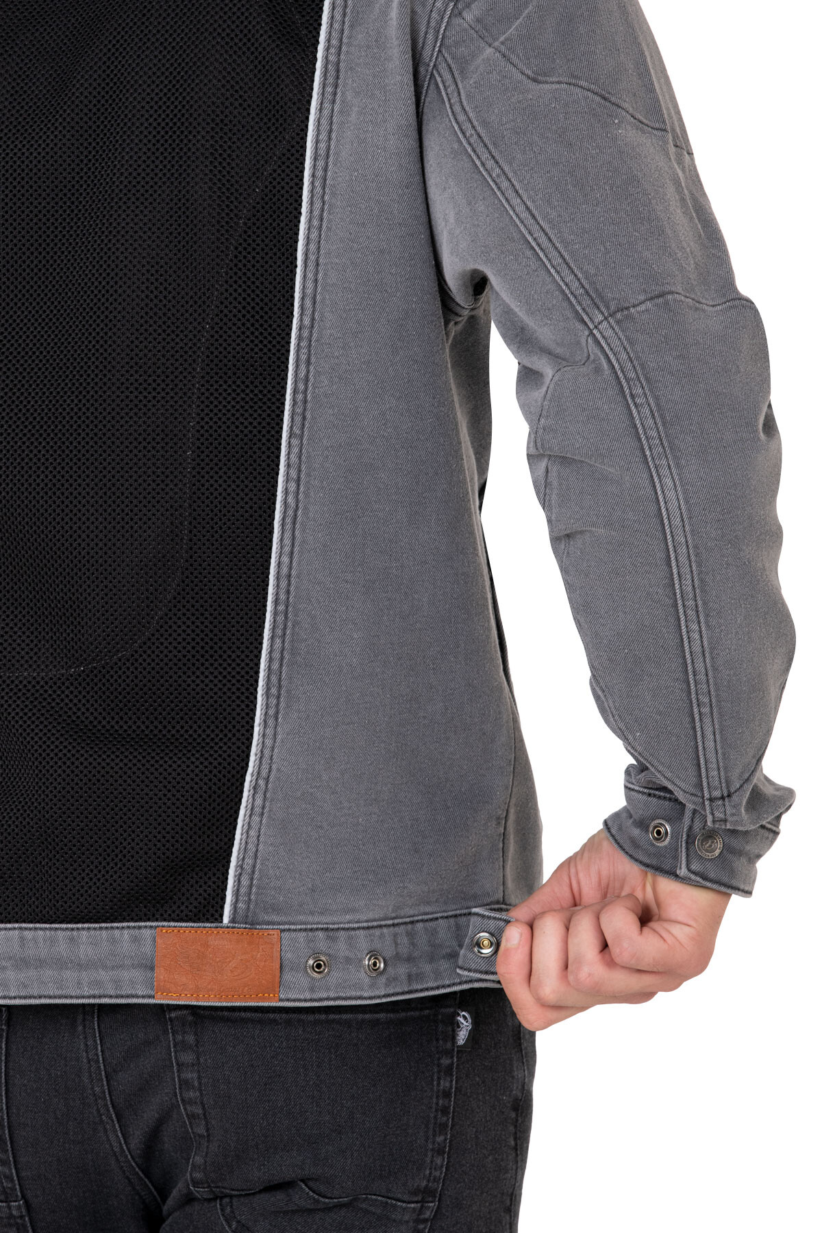 Silver Ice Armoured Mesh Motorcycle Jean Jacket Man - 9