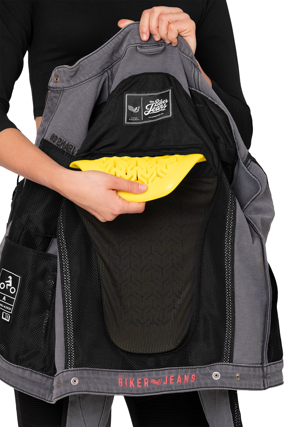 Silver Ice Korumalı File Motosiklet Kot Montu Kadın - 12