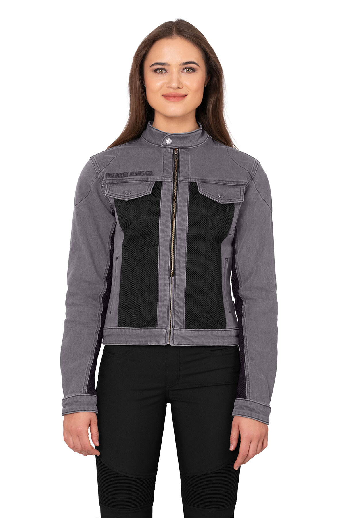 Silver Ice Korumalı File Motosiklet Kot Montu Kadın - 2