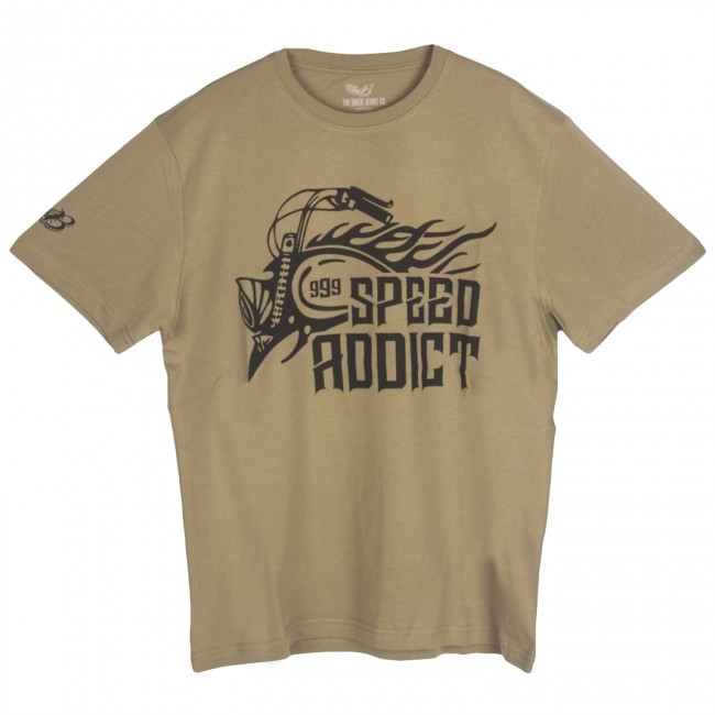 Speed Addict Khaki T-Shirt - Thumbnail