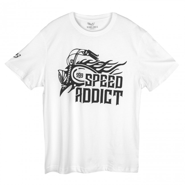 Speed Addict White T-Shirt - Thumbnail