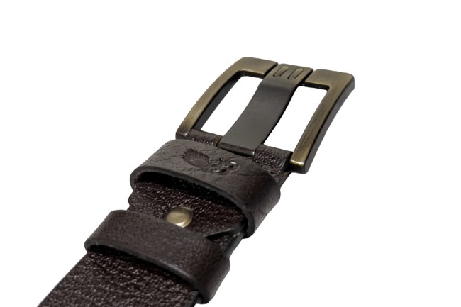 Texas Antique Brown Leather Belt - Thumbnail