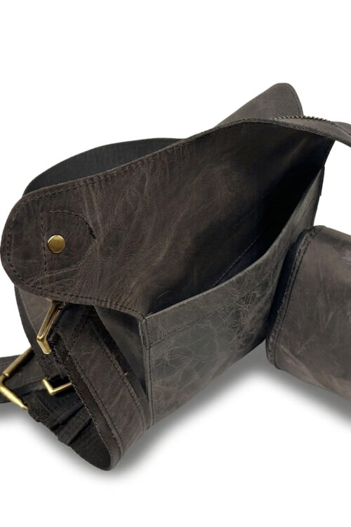 Texas Grey Hakiki Deri Bacak Çantası - 2