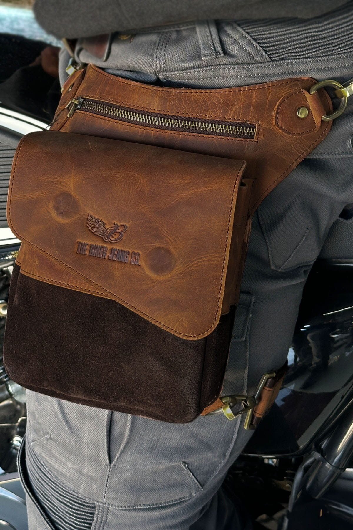 Texas Hakiki Deri Bacak Çantası - 6