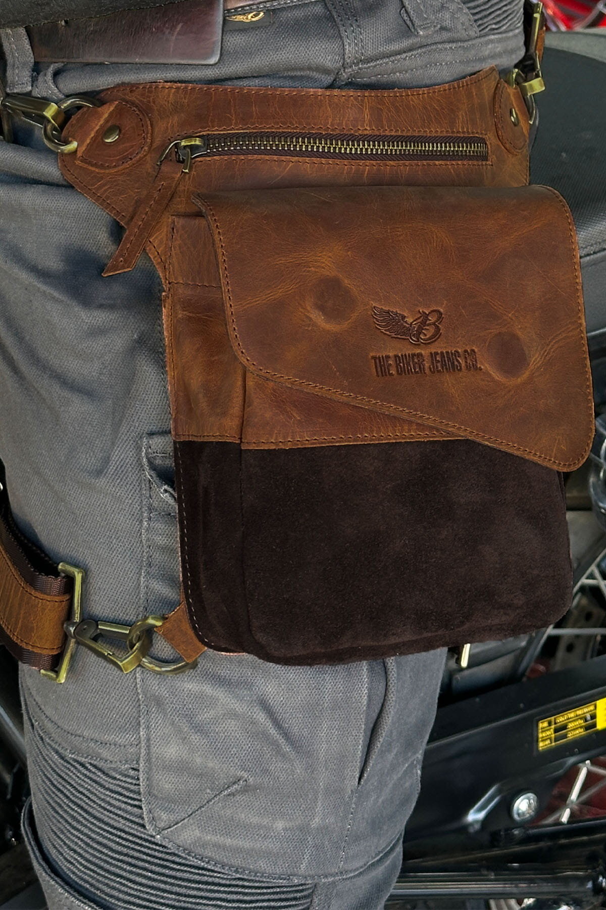 Texas Hakiki Deri Bacak Çantası - 7