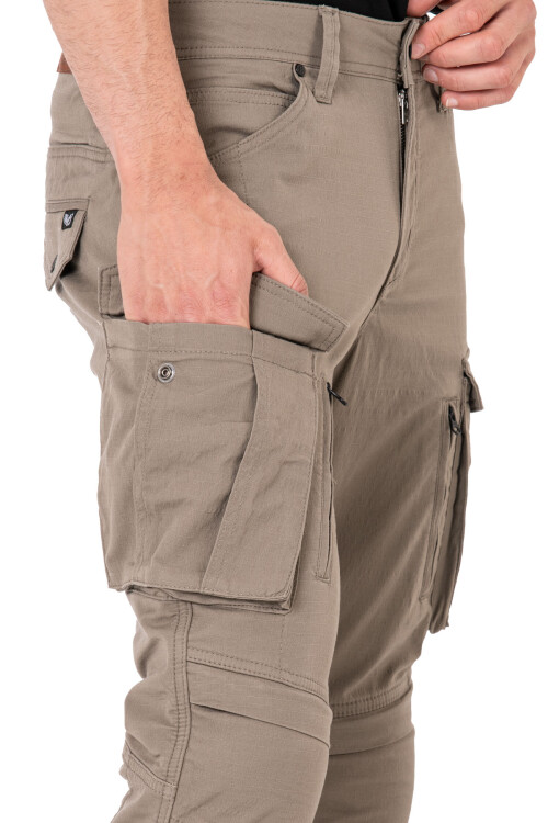 Truva Cargo Beige Korumalı Motosiklet Pantolonu Erkek - 8