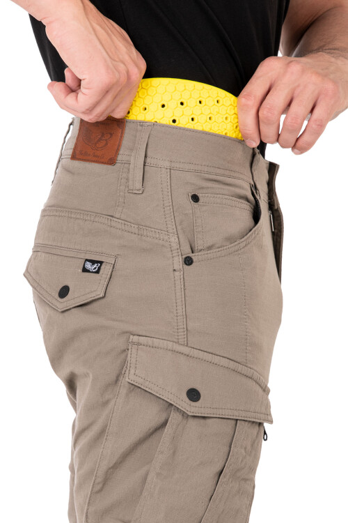Truva Cargo Beige Korumalı Motosiklet Pantolonu Erkek - 12