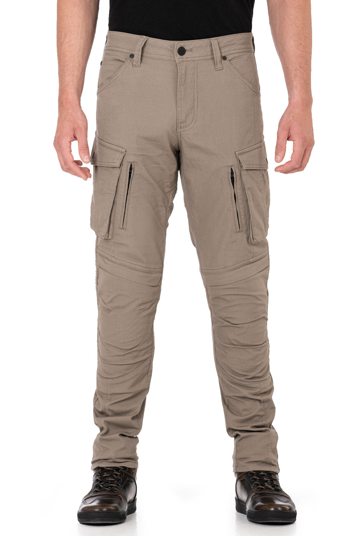 Truva Cargo Beige Korumalı Motosiklet Pantolonu Erkek - 3