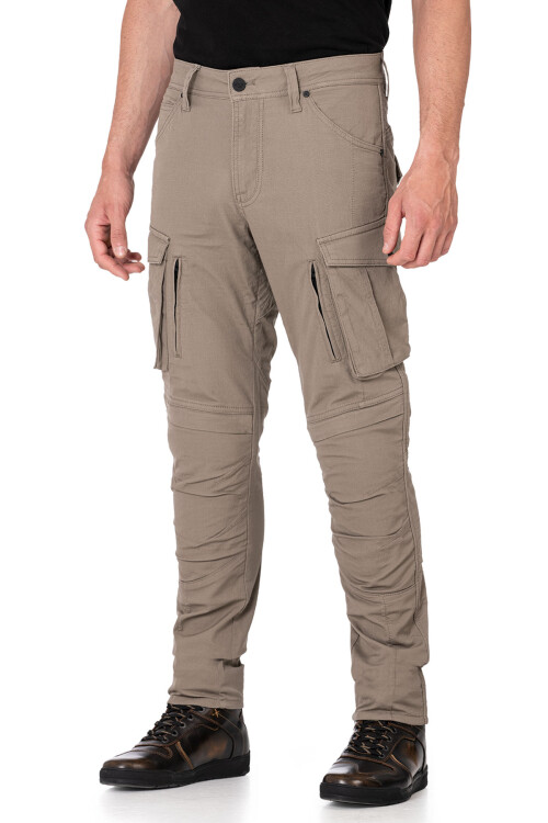 Truva Cargo Beige Korumalı Motosiklet Pantolonu Erkek - 4