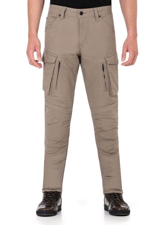 Truva Cargo Beige Korumalı Motosiklet Pantolonu Erkek - 2