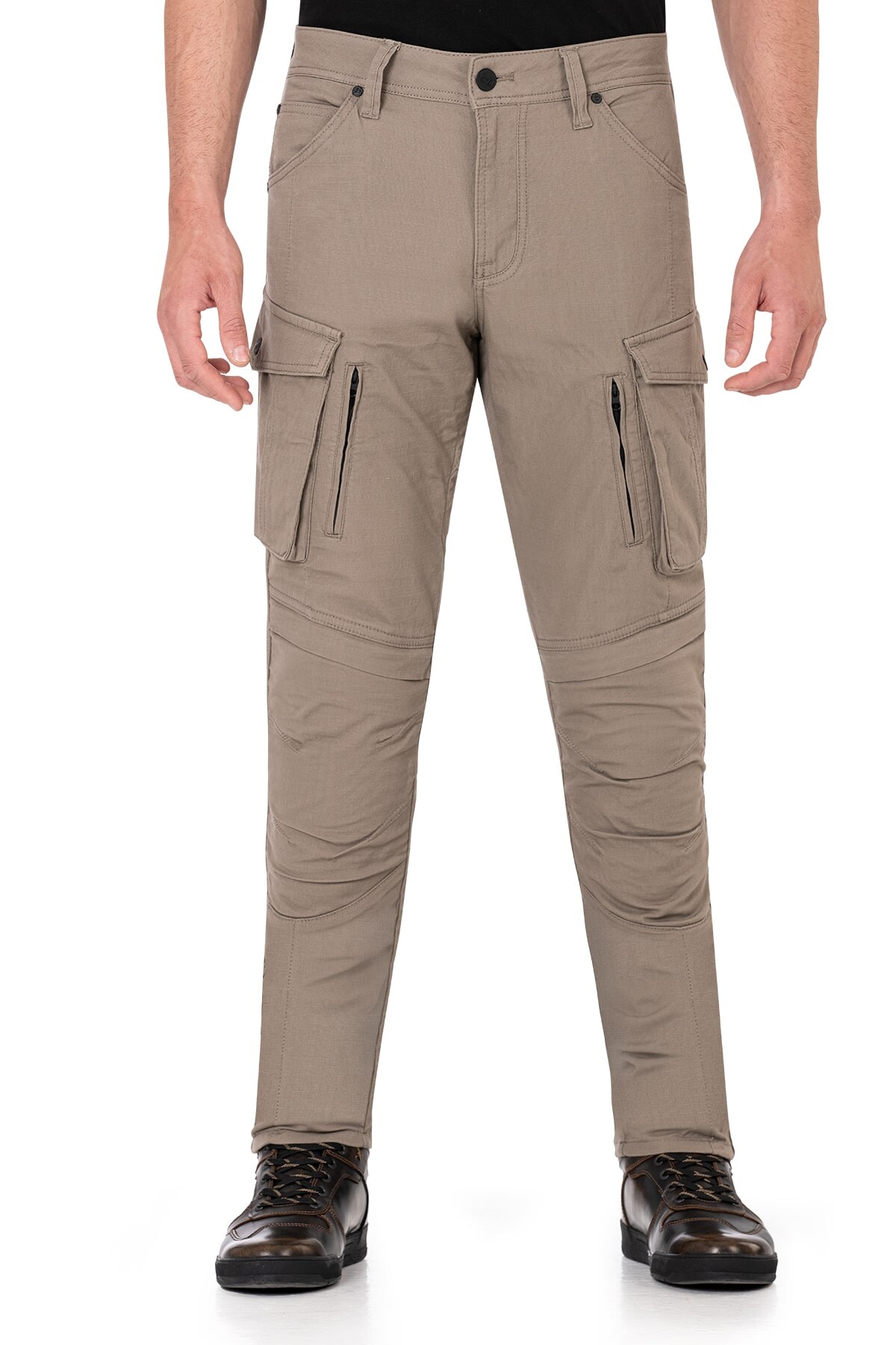 Truva Cargo Beige Korumalı Motosiklet Pantolonu Erkek - 2