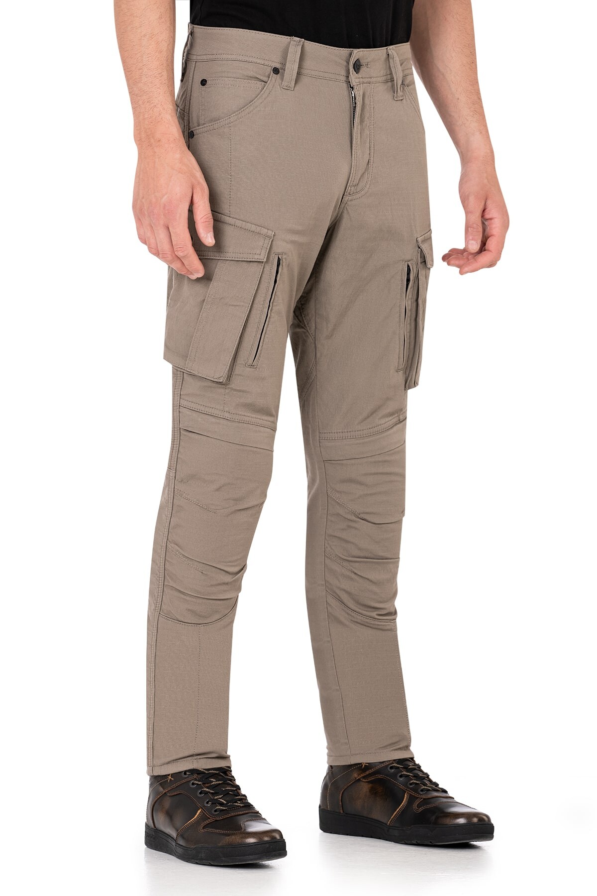 Truva Cargo Beige Korumalı Motosiklet Pantolonu Erkek - 1