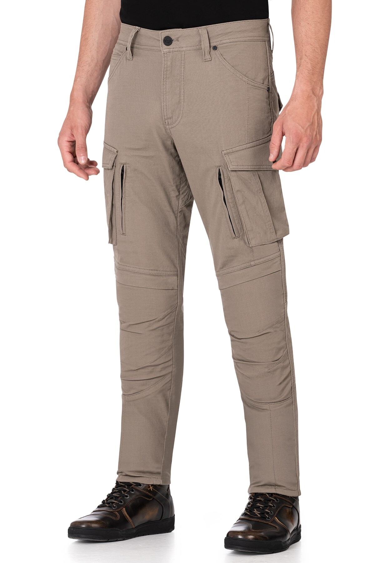 Truva Cargo Beige Korumalı Motosiklet Pantolonu Erkek - 3