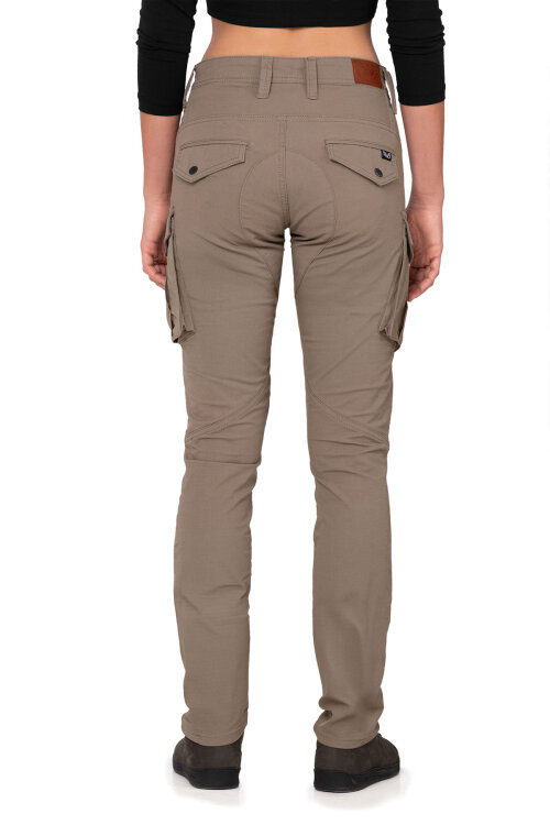 Truva Cargo Beige Korumalı Motosiklet Pantolonu Kadın - 4