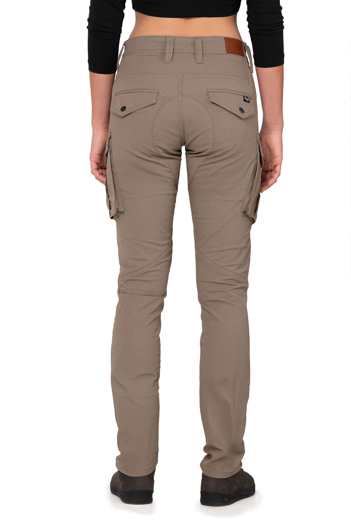 Truva Cargo Beige Korumalı Motosiklet Pantolonu Kadın - 4