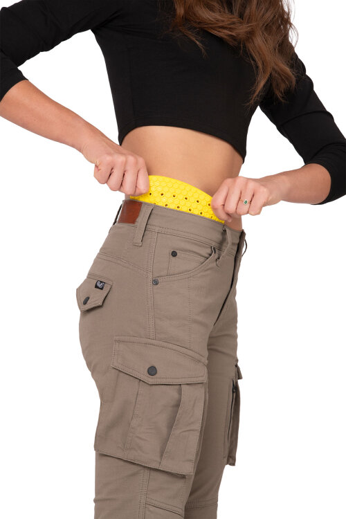 Truva Cargo Beige Korumalı Motosiklet Pantolonu Kadın - 7