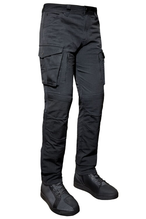 Truva Cargo Black Korumalı Motosiklet Pantolonu Erkek - The Biker Jeans