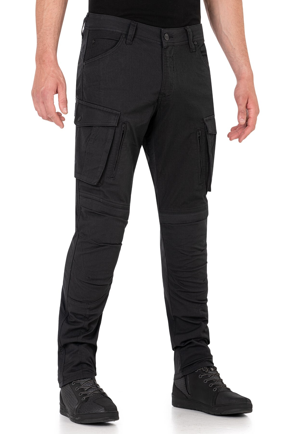 Truva Cargo Black Korumalı Motosiklet Pantolonu Erkek - 1