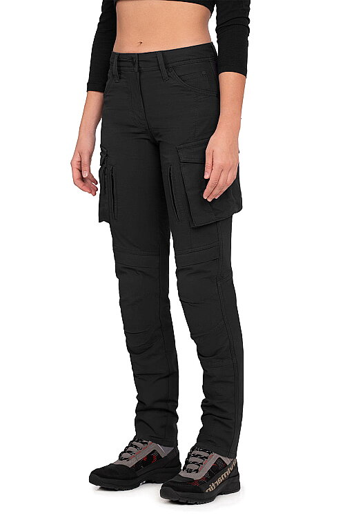 Truva Cargo Black Korumalı Motosiklet Pantolonu Kadın - 3