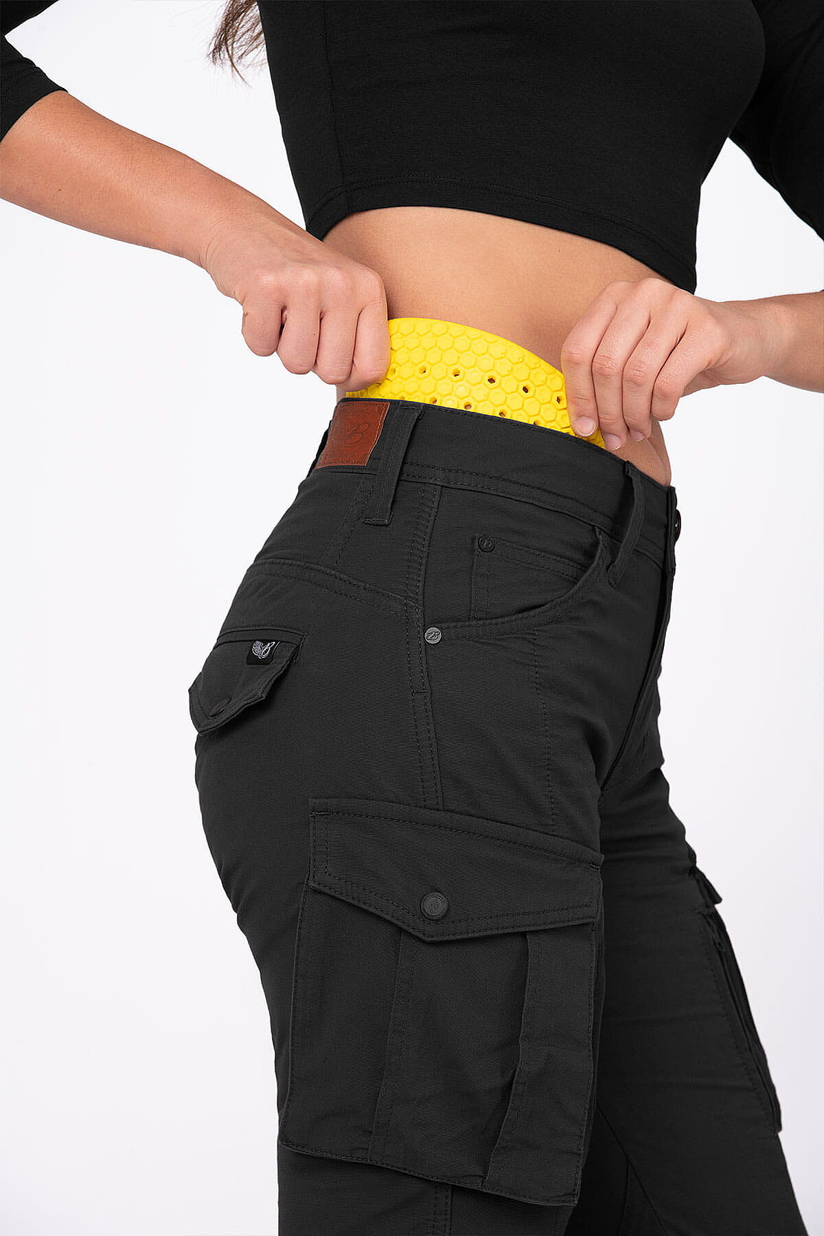 Truva Cargo Black Korumalı Motosiklet Pantolonu Kadın - 7