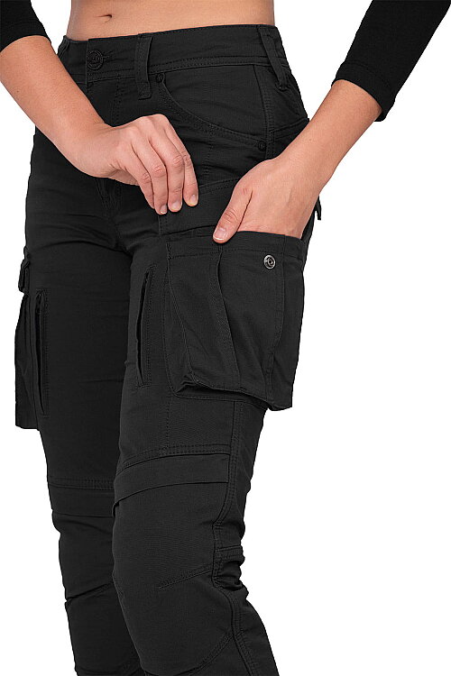 Truva Cargo Black Korumalı Motosiklet Pantolonu Kadın - 10