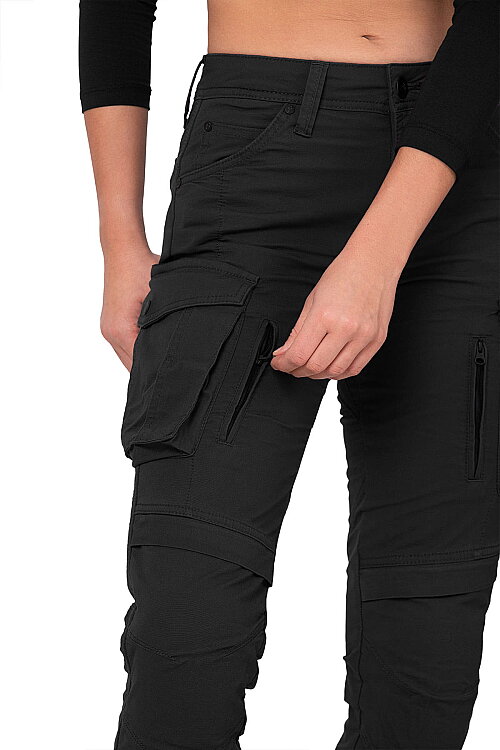 Truva Cargo Black Korumalı Motosiklet Pantolonu Kadın - 5