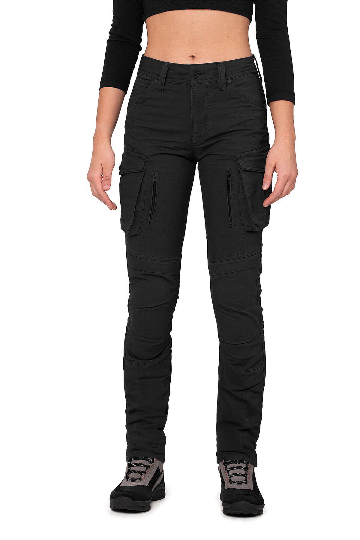 Truva Cargo Black Korumalı Motosiklet Pantolonu Kadın - 2