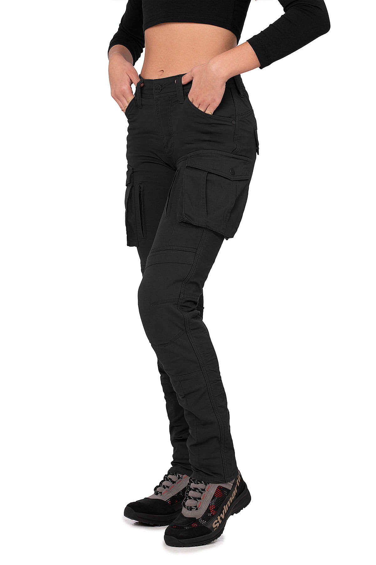 Truva Cargo Black Korumalı Motosiklet Pantolonu Kadın - 6