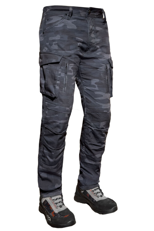 Truva Cargo Camo Korumalı Motosiklet Pantolonu Erkek - The Biker Jeans