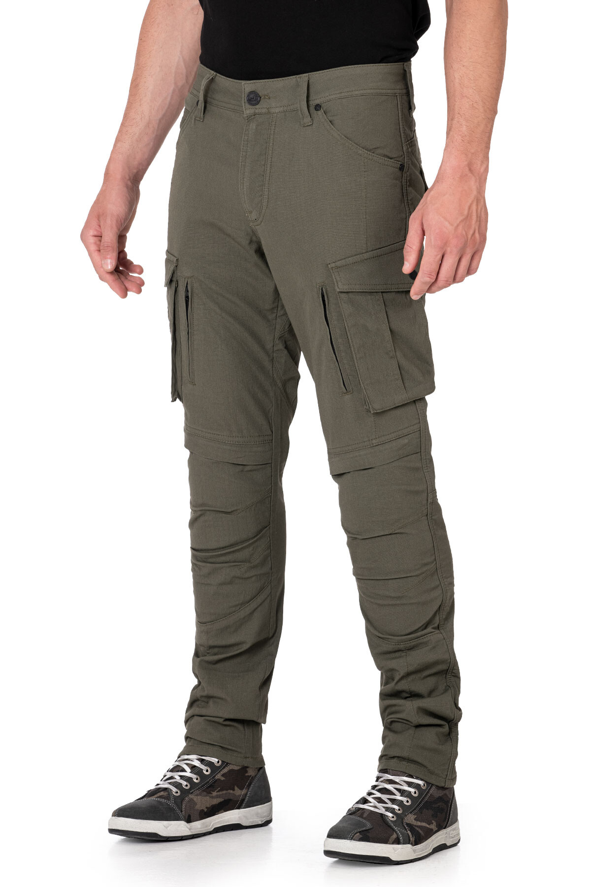 Truva Cargo Khaki Armoured Motorcycle Trouser - 4