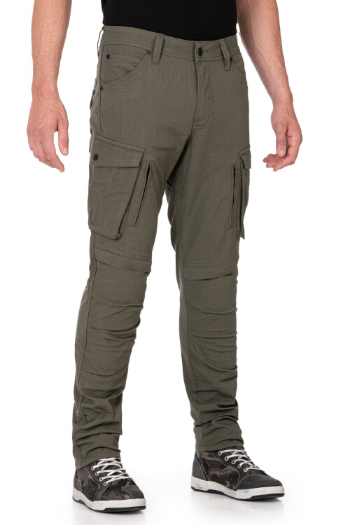 Truva Cargo Khaki Armoured Motorcycle Trouser - The Biker Jeans