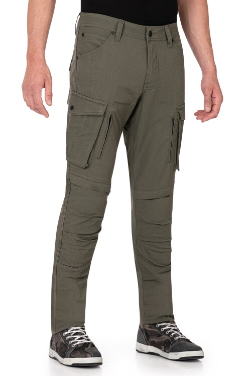 Truva Cargo Khaki Armoured Motorcycle Trouser - The Biker Jeans