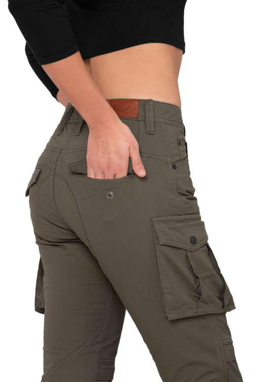Truva Cargo Khaki Armoured Motorcycle Trouser Woman - 9