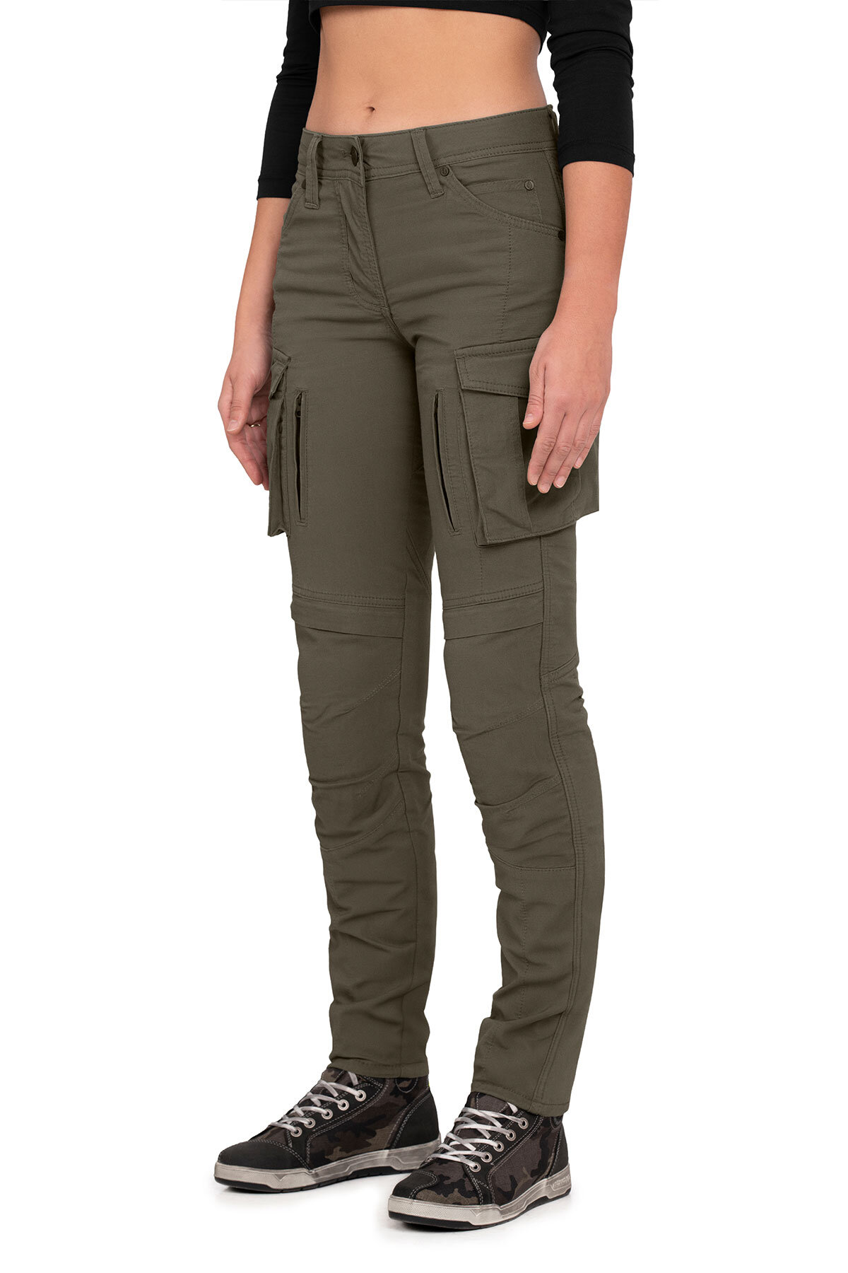Truva Cargo Khaki Armoured Motorcycle Trouser Woman - 3