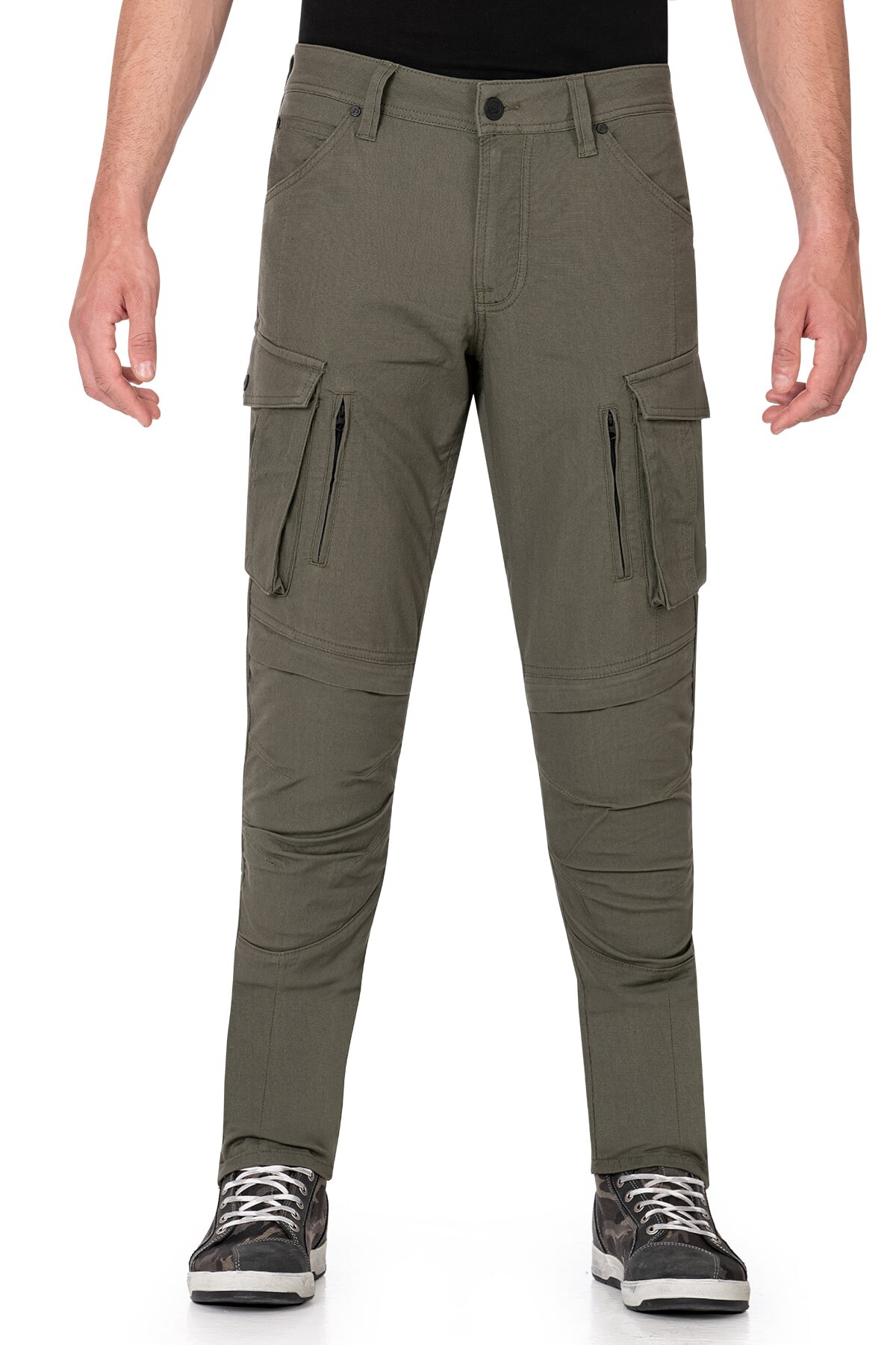 Truva Cargo Khaki Korumalı Motosiklet Pantolonu Erkek - 2